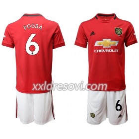 Manchester United Pogba 6 Domaći Dječji Komplet Dresovi za Nogomet 2019-2020 (+ kratke hlače)